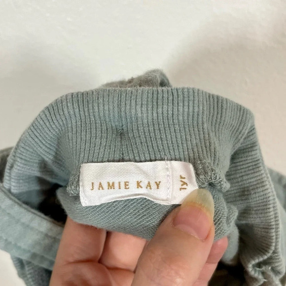 Jamie Kay Mason organic Cotton Playsuit One Piece Jumper in Lake Sea Green - Picture 8 of 10